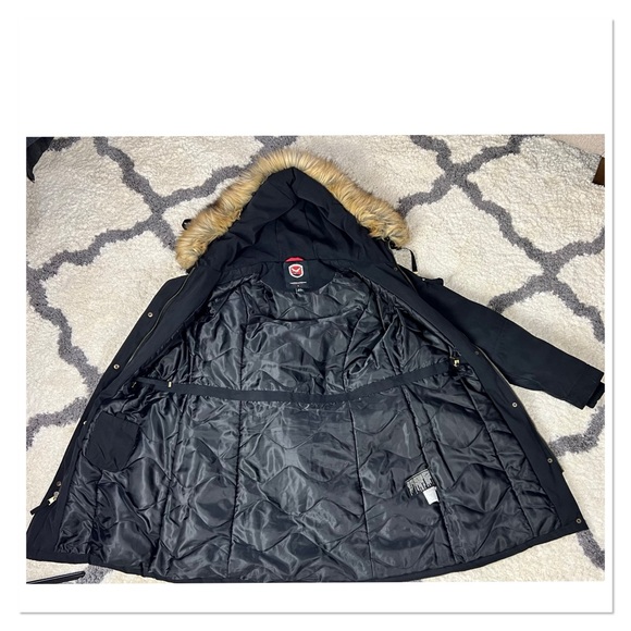 1 MADISON Expedition Parka Jacket with Faux Fur Hood - Picture 8 of 13